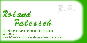 roland palesich business card